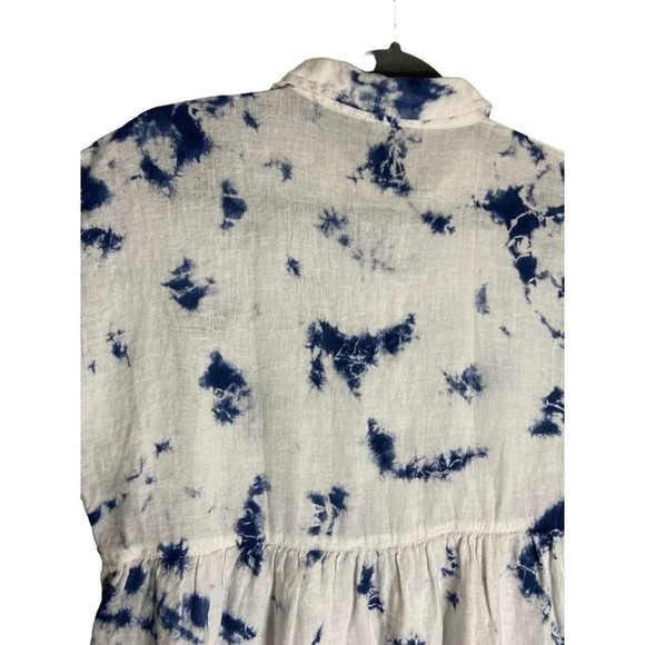 Rachel Zoe Tie Dye Linen Oversized Peplum Blouse Size-sz XS - Picture 8 of 8